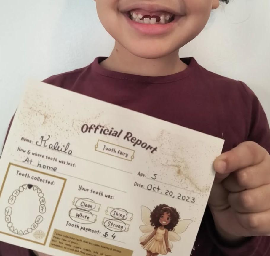 Tooth Fairy Certificates